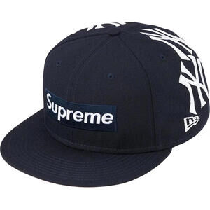 Supreme x New Era New York Yankees Navy Snapback Hat